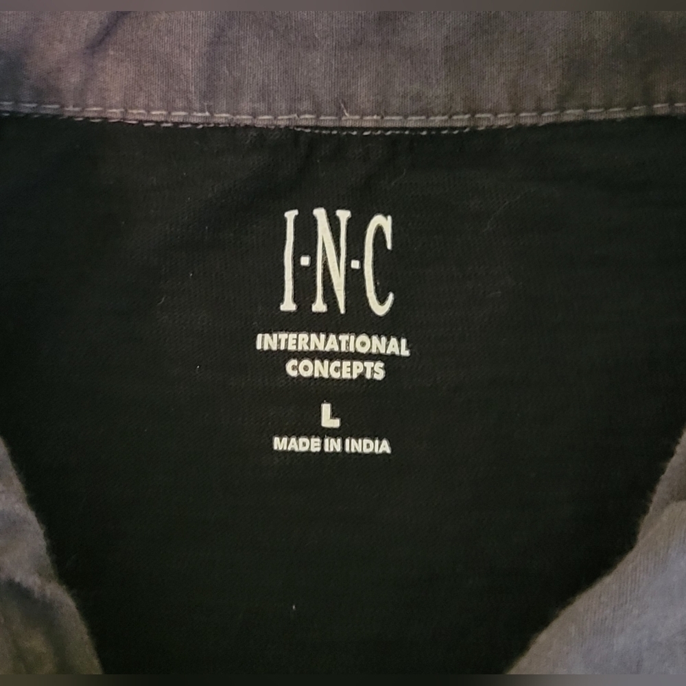 INC International Concepts Men's Black and Gray Polo Shirt - Picture 3 of 9